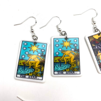 Colourful Tarot Card Earrings