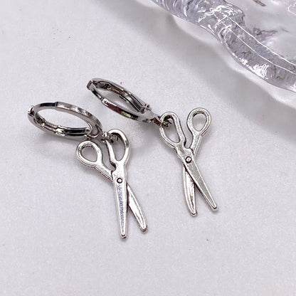 Scissor Huggie Hoop Earrings