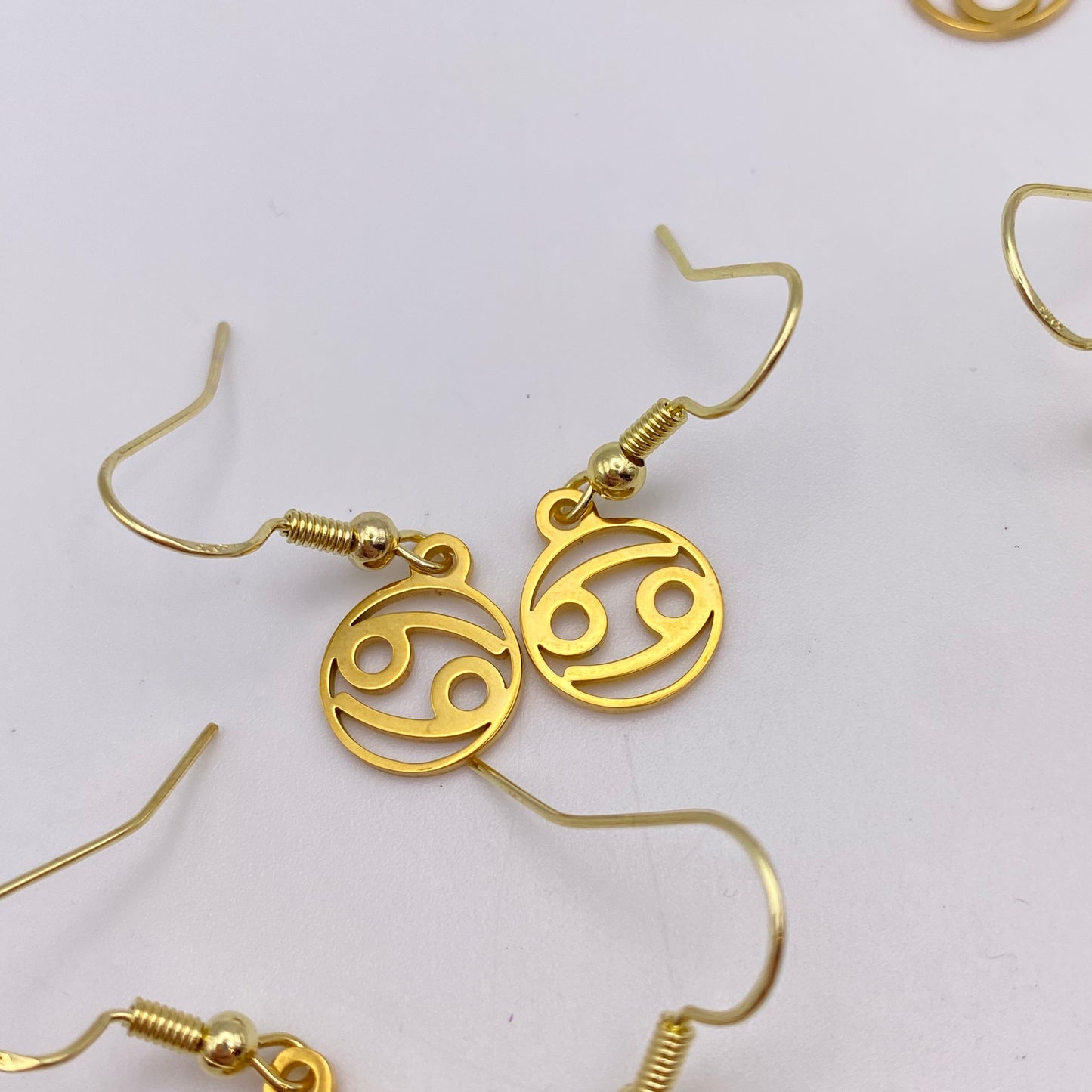 Gold Hollow Star Sign Earrings