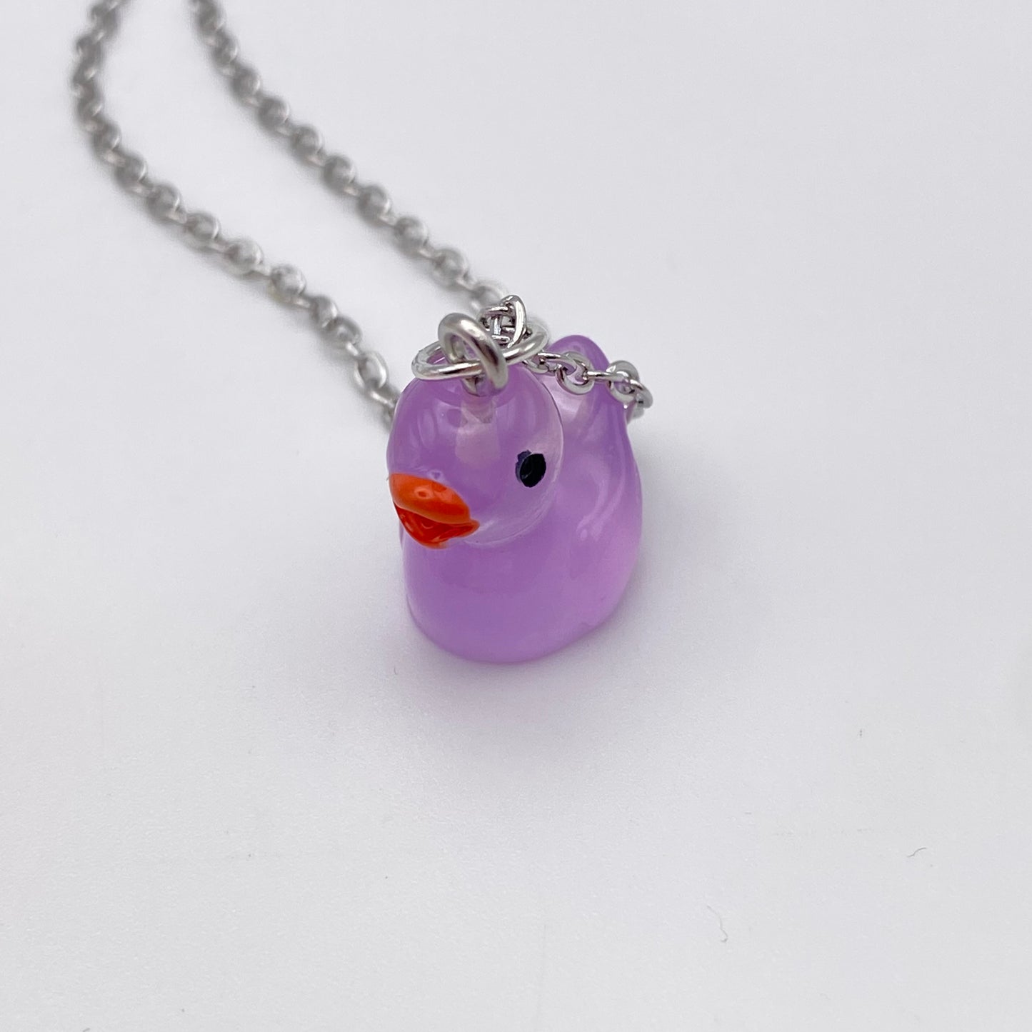 Colourful Clear Duck Necklaces