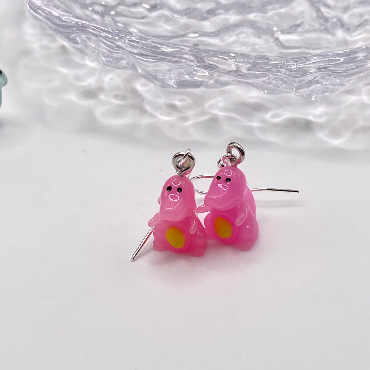 Small Colourful Dinosaur Earrings