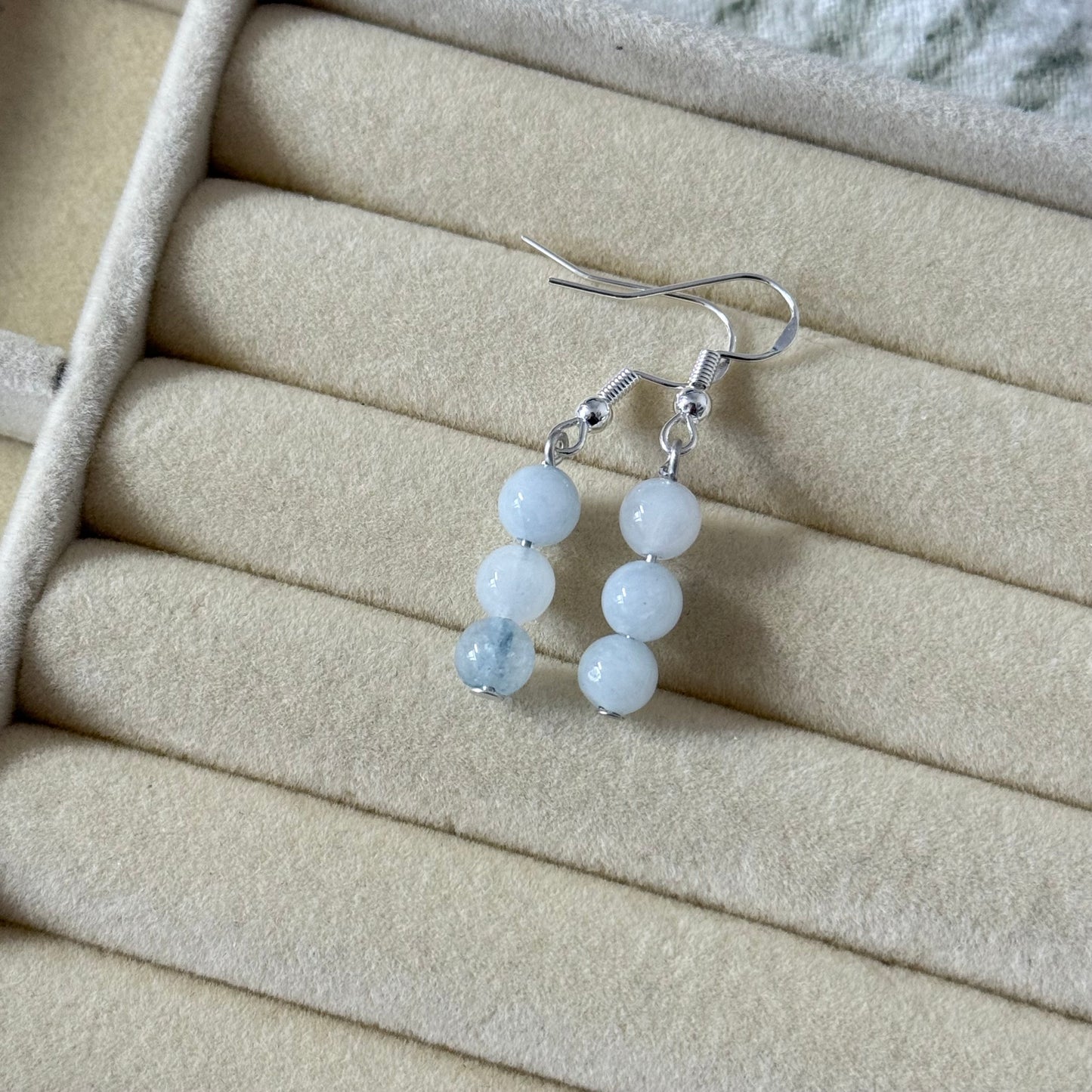 Round Angelite Earrings