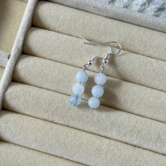 Round Angelite Earrings
