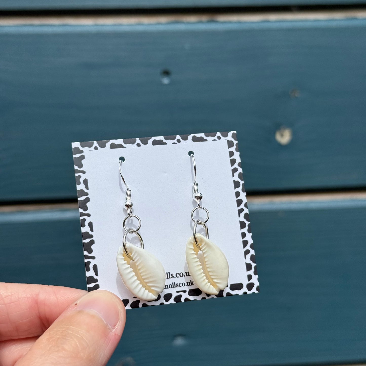 Silver Cowrie Shell Earrings