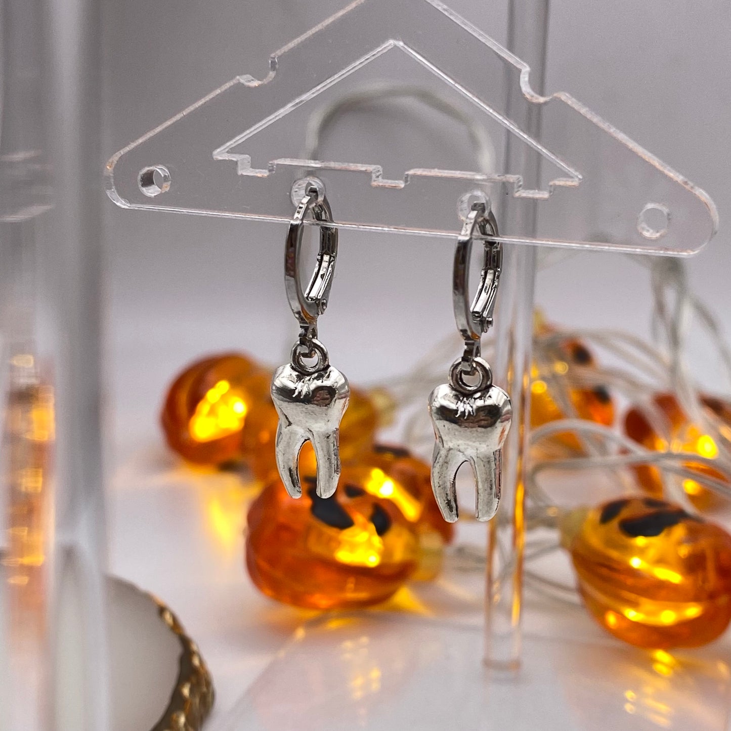 Tooth Huggie Hoop Earrings