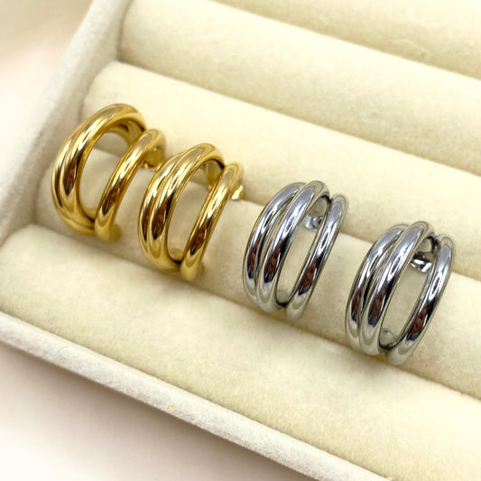 Cluster Stack Stud Earrings