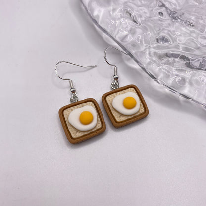 Eggs on Toast Earrings