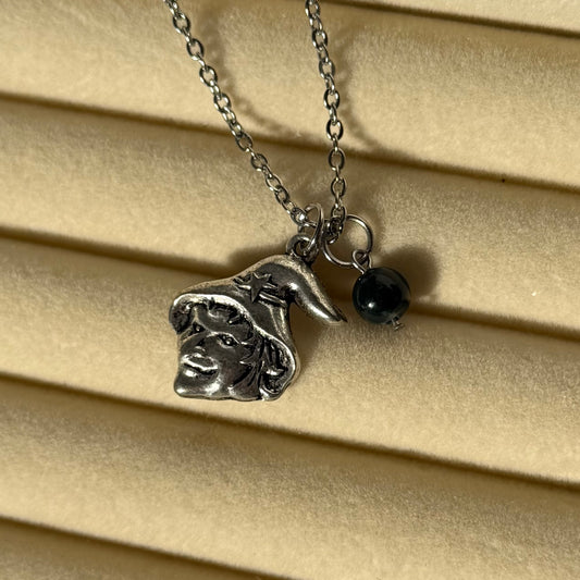 Witch Face Crystal Necklace