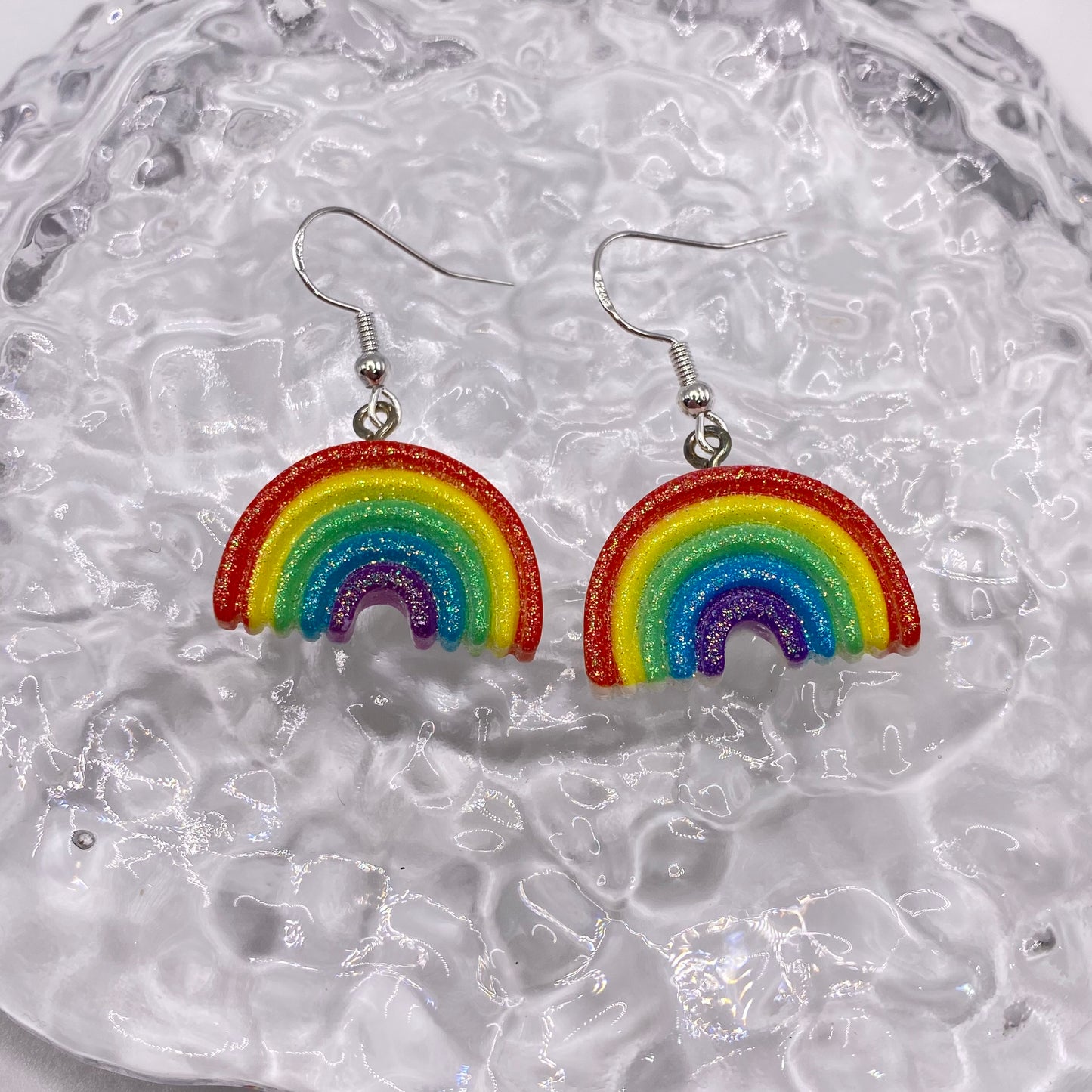 Glitter Rainbow Earrings