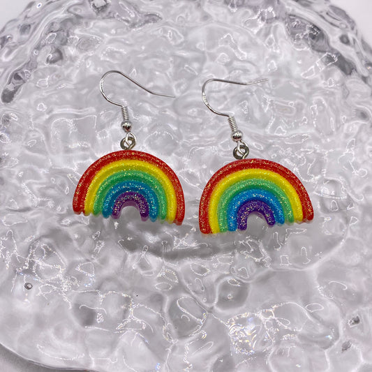 Glitter Rainbow Earrings