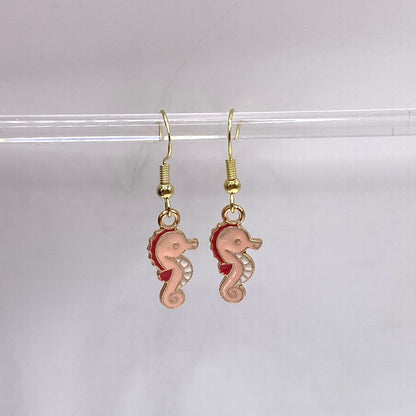 Light Pink Seahorse Earrings