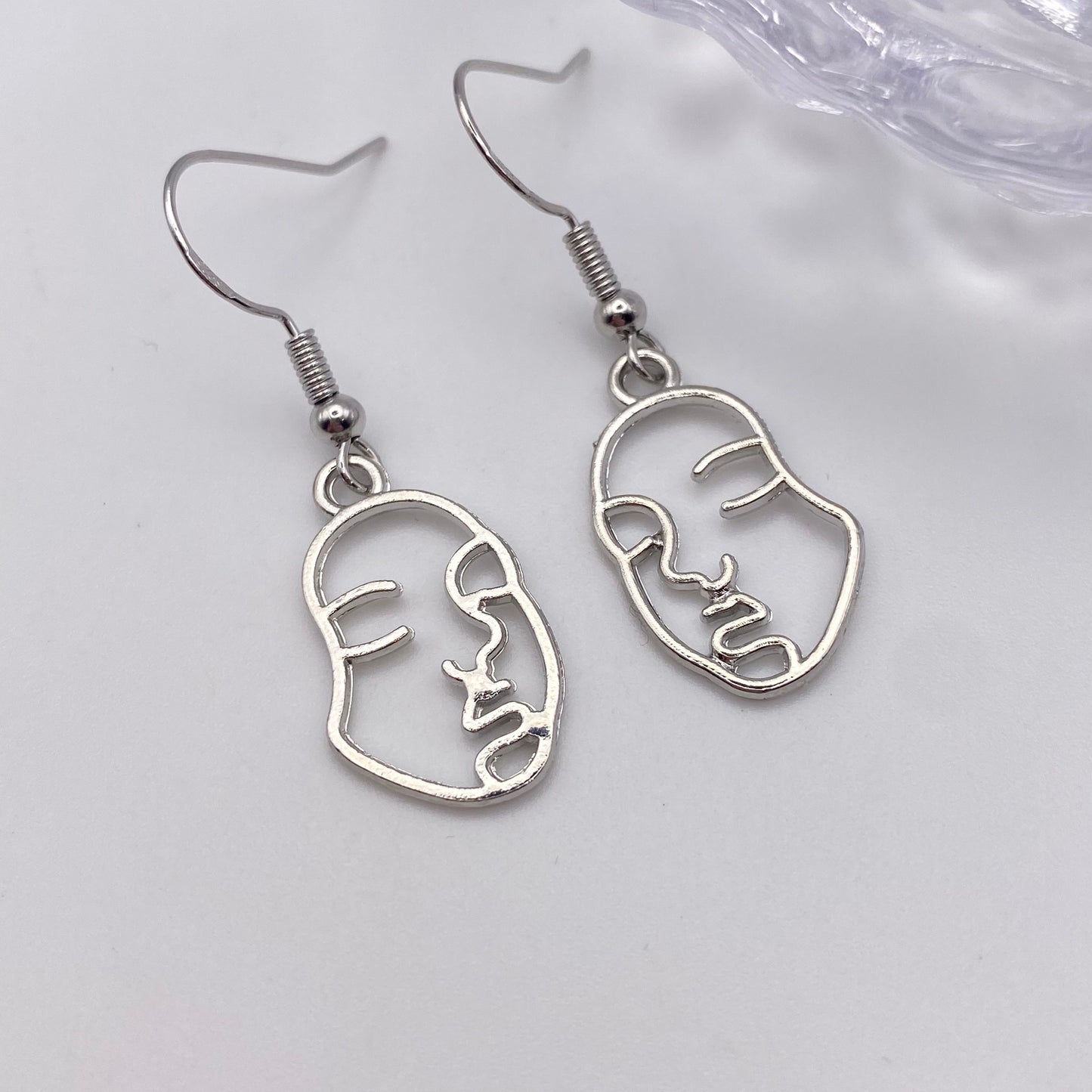 Line Face Earrings