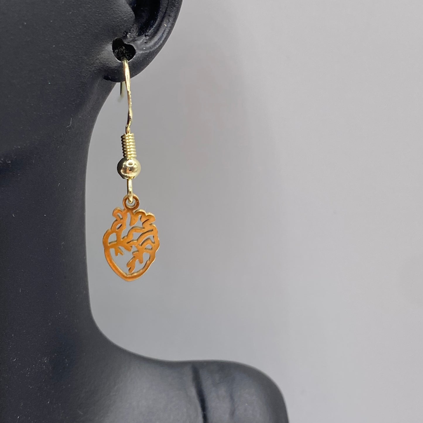 Anatomical Heart Outline Earrings