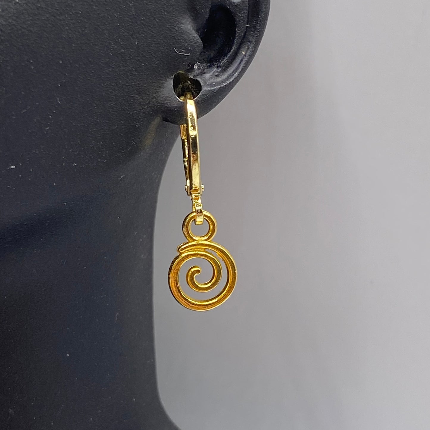 Small Rebirth Symbol Swirl Huggie Hoop Earrings