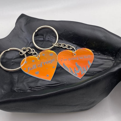 Holographic Heart Keyring