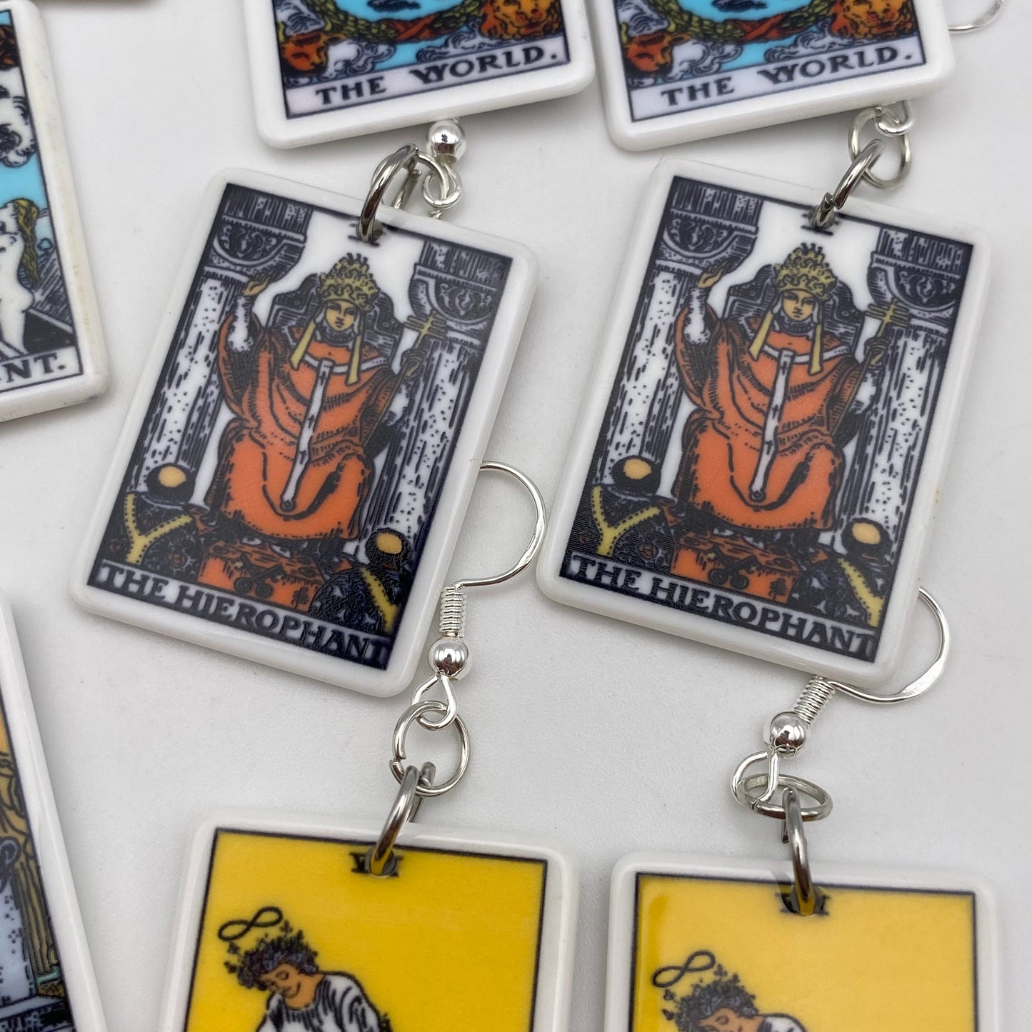 Colourful Tarot Card Earrings