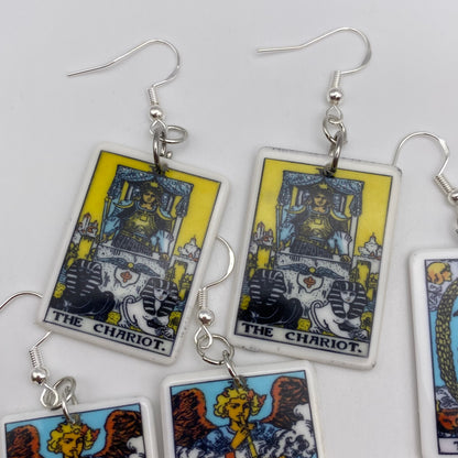 Colourful Tarot Card Earrings