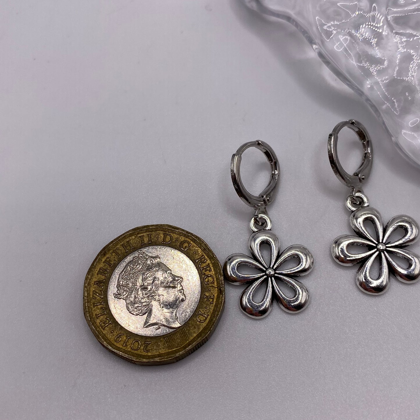 Groovy Flower Huggie Hoop Earrings