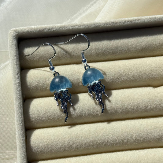 Blue Jellyfish Earrings