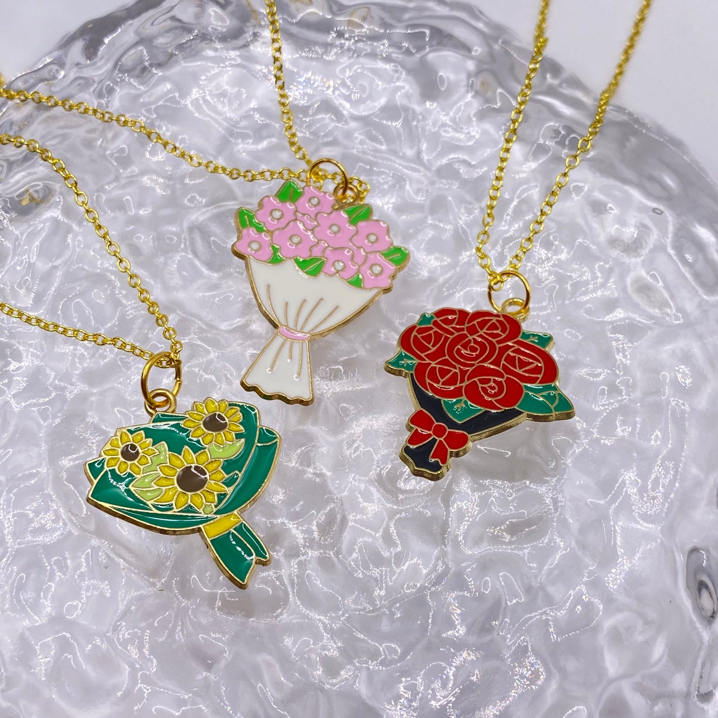 Flower Bouquet Necklace