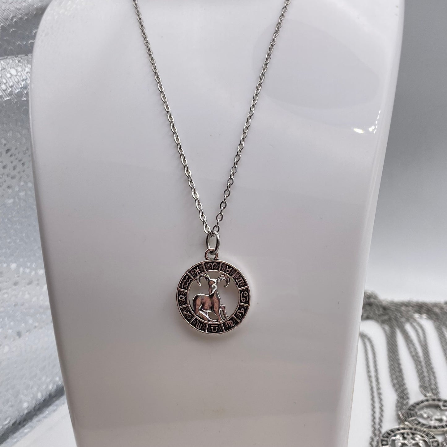 Silver Image Star Sign Necklaces