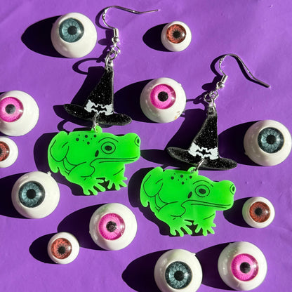 Witch Frog Earrings
