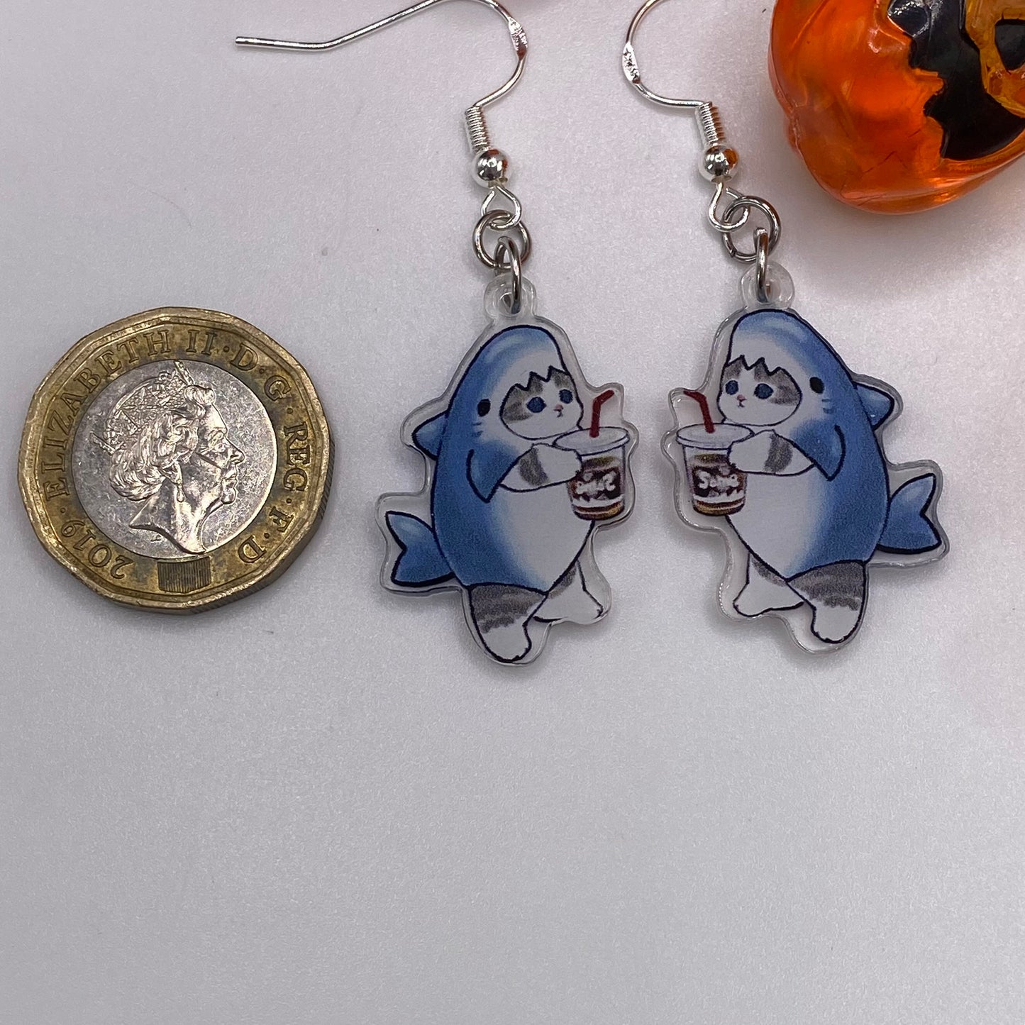 Cat Shark Costume Earrings