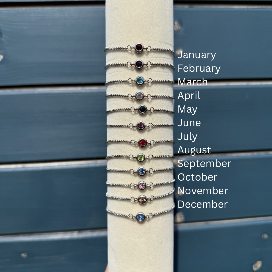 Silver Birthstones Bracelet