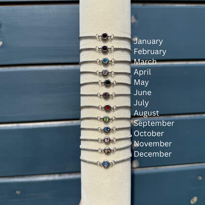 Silver Birthstones Bracelet