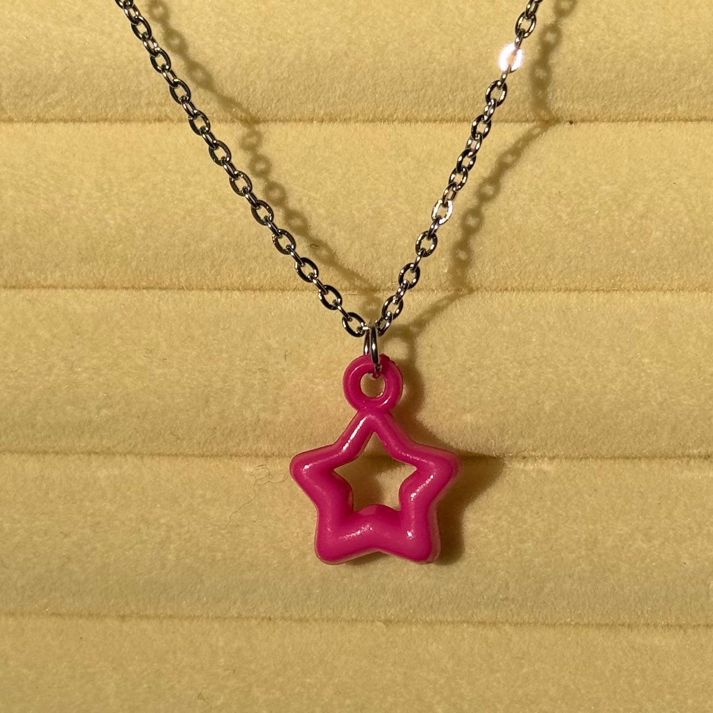 Hot Pink Star Necklace