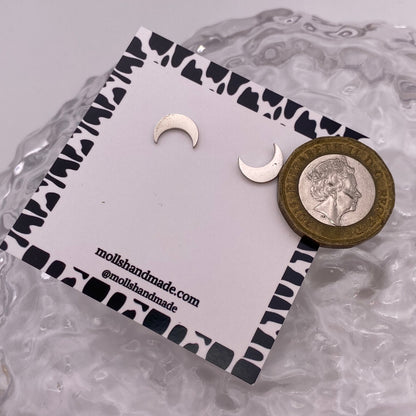 Moon Stud Earrings