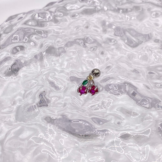 Cherry Helix Stud Earrings 1PC