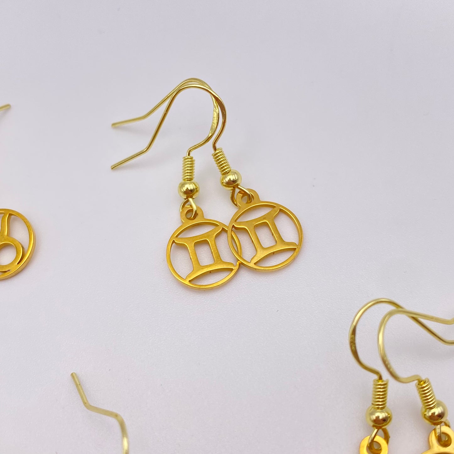 Gold Hollow Star Sign Earrings