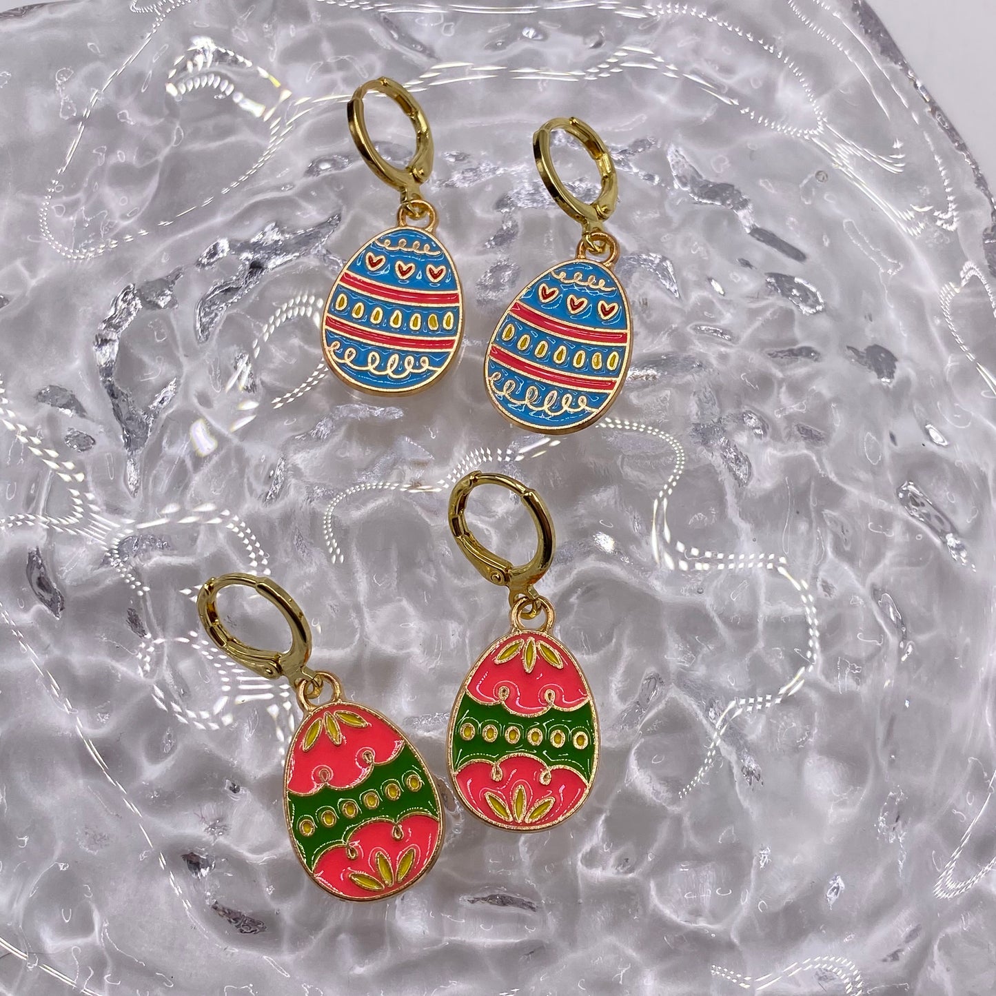 Easter Egg Huggie Hoop Earrings