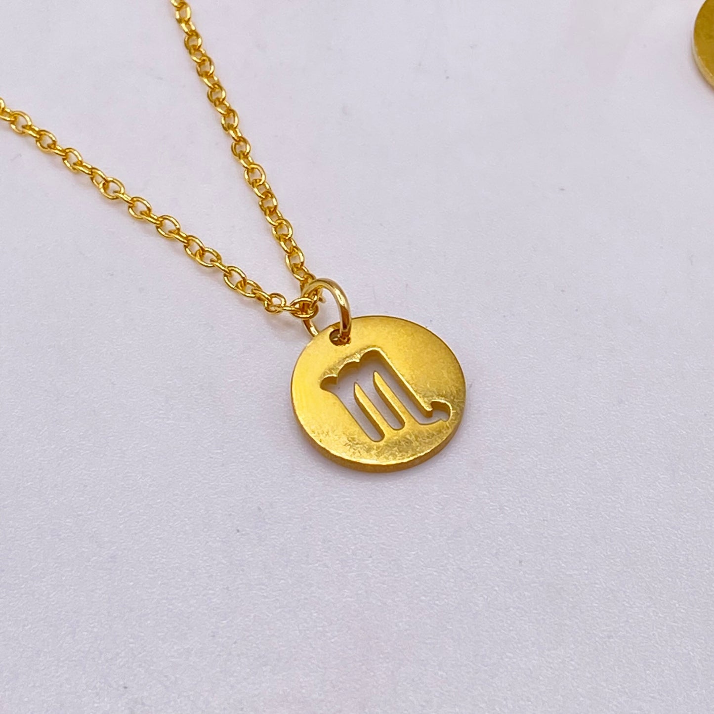 Gold Solid Star Sign Necklaces