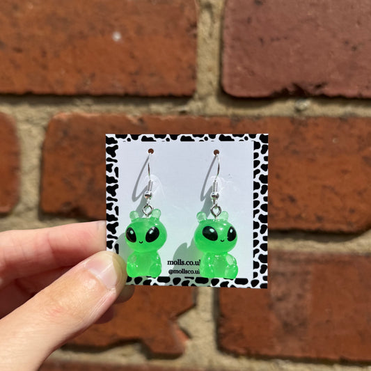 Custom alien earrings Katy