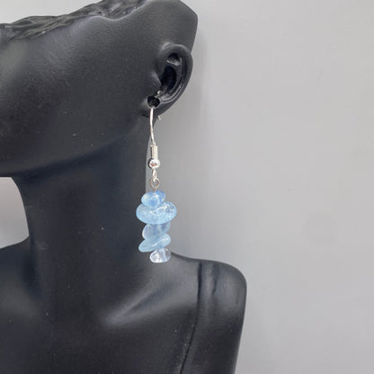 Aquamarine Crystal Earrings