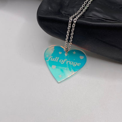 Holographic Heart Necklace