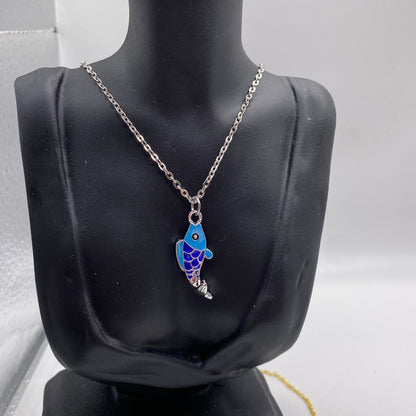 Blue Fish Necklace