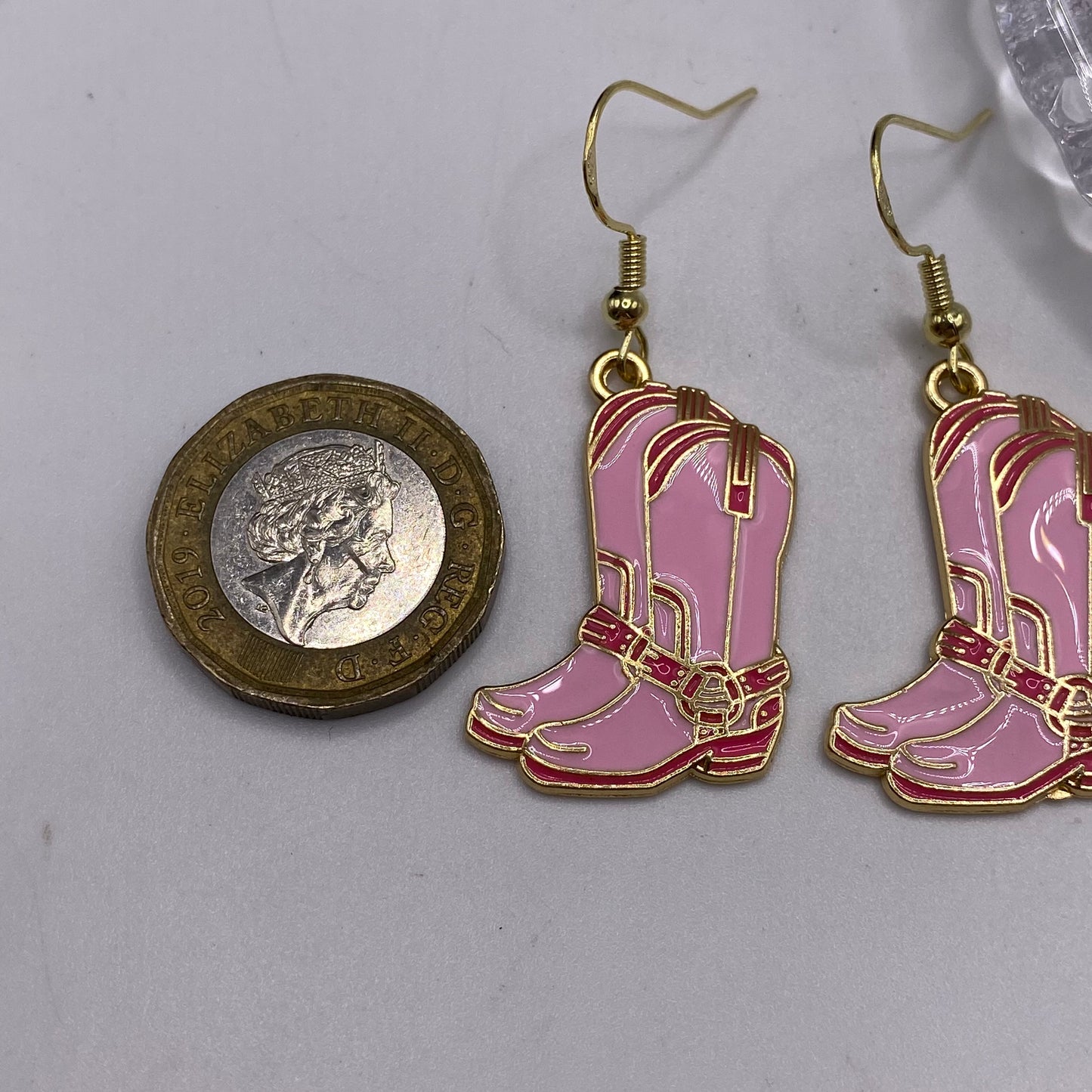 Pink Cowboy Boot Earrings
