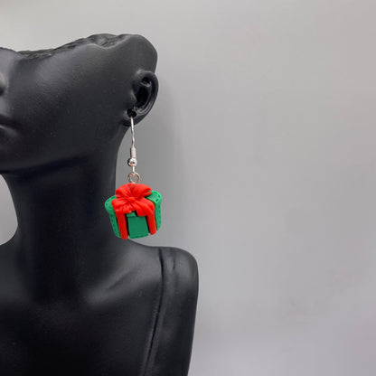 Green Present Gift Earrings