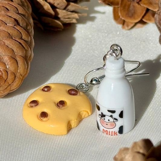 Mismatched Cookies and Milk Earrings