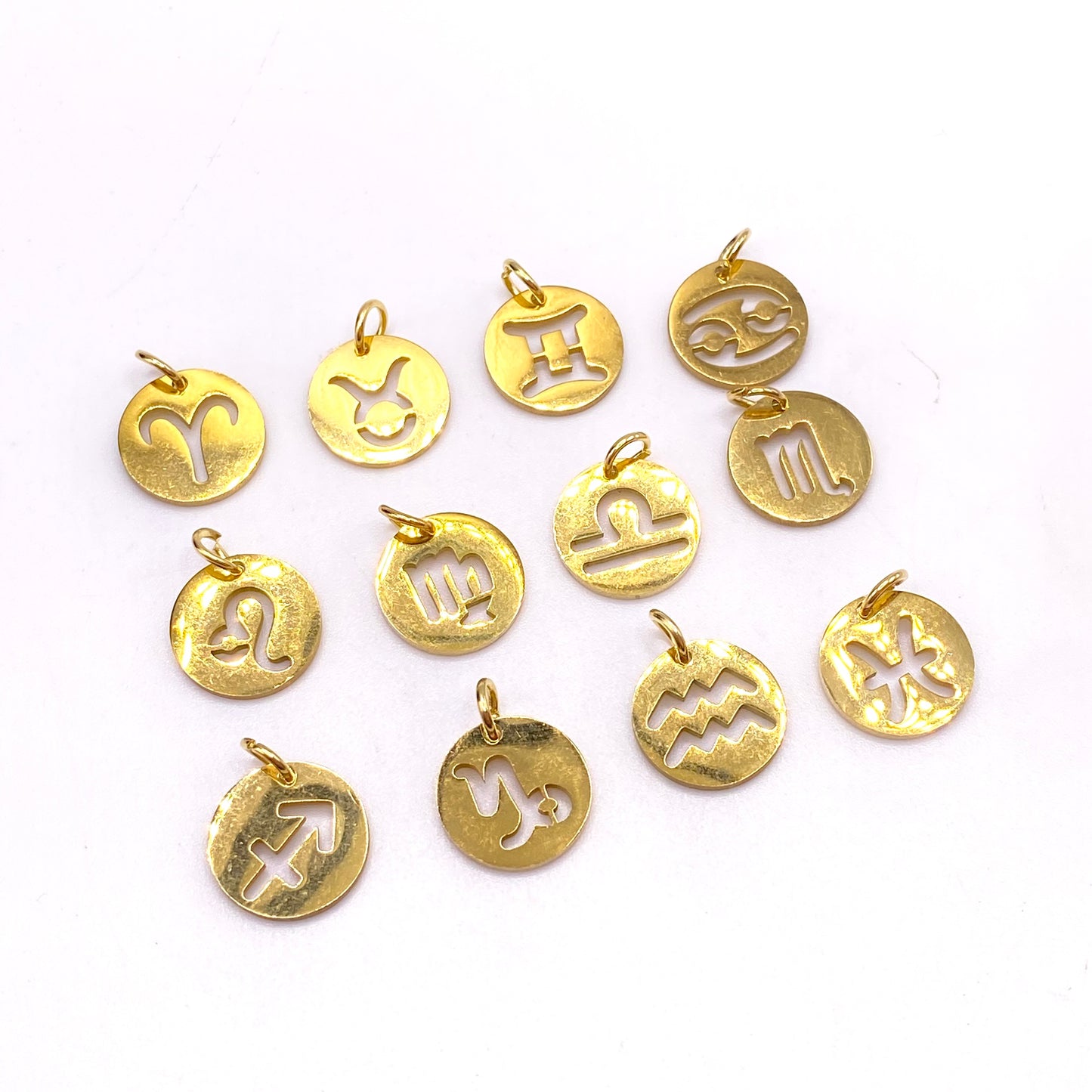 Gold Solid Star Sign Necklaces