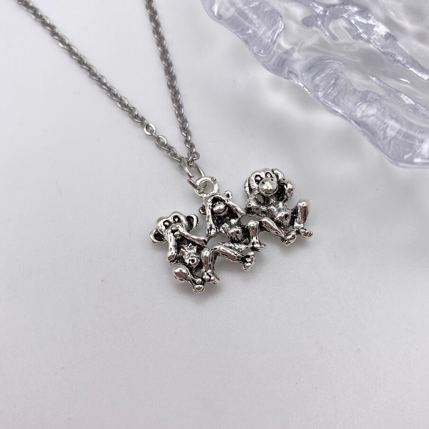 No Evil Monkeys Necklace