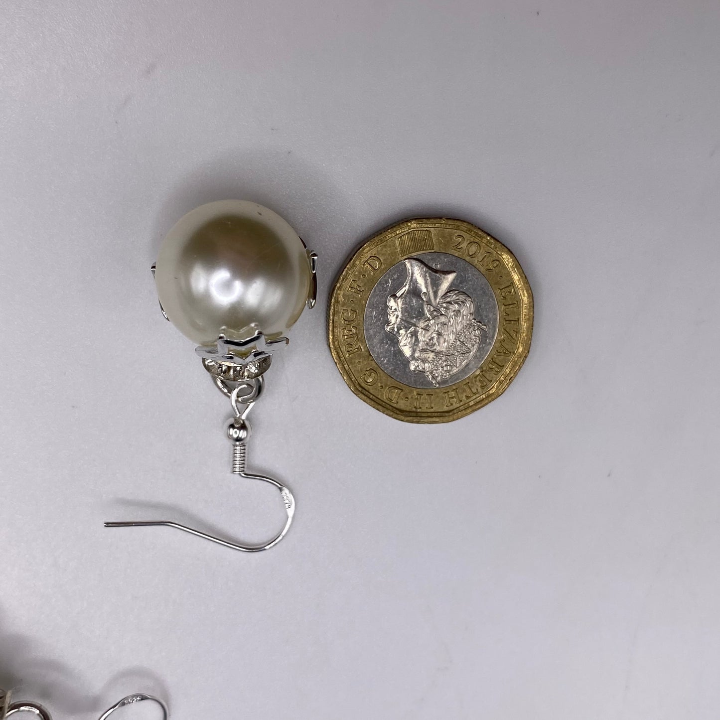 White Bauble Earrings