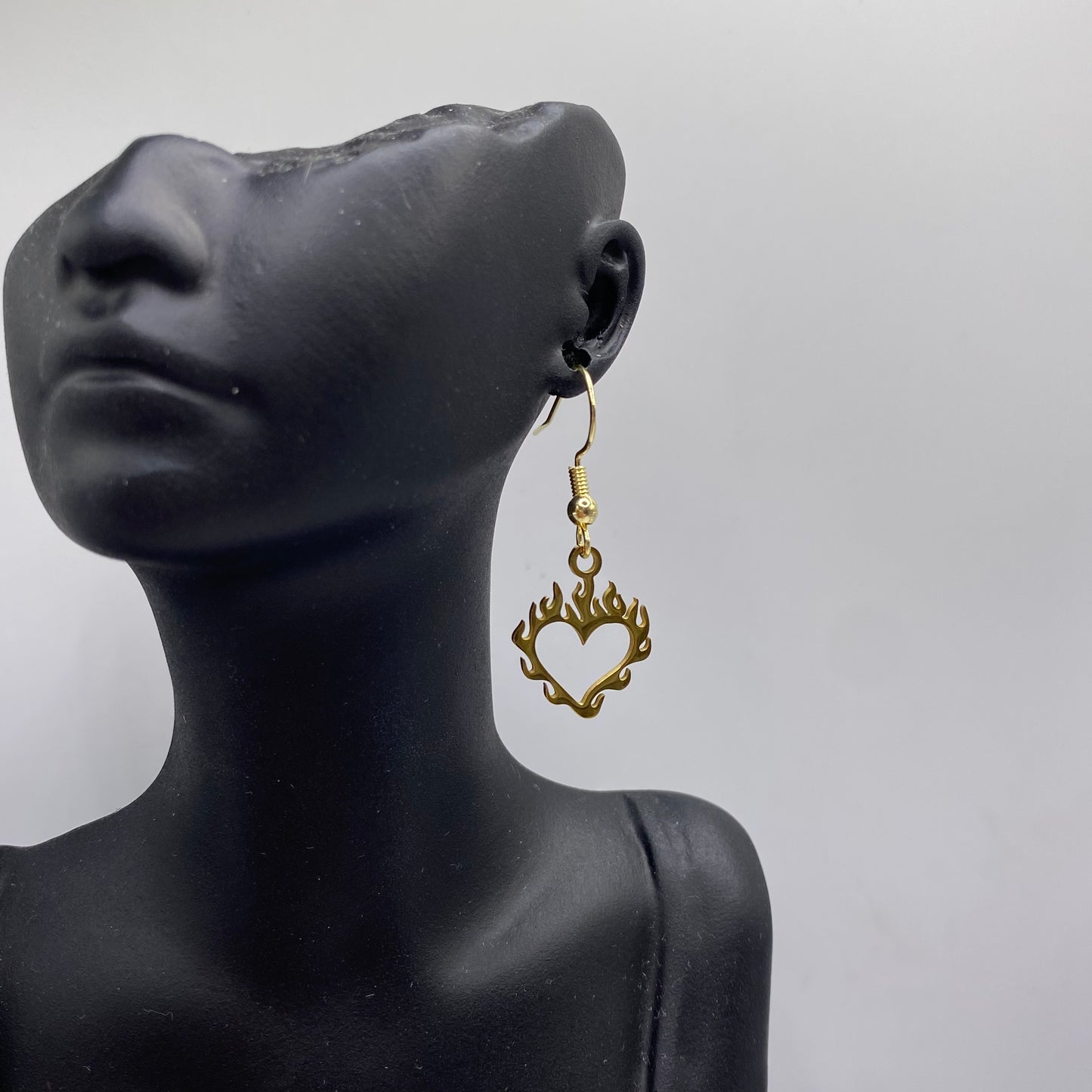 Flame Heart Earrings