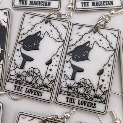 Cat Tarot Card Earrings