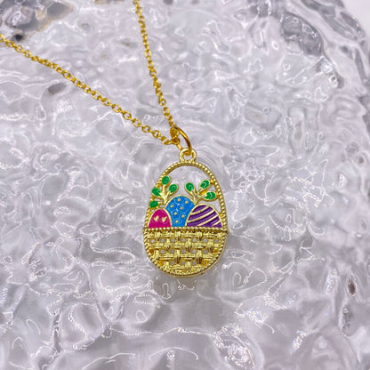 Easter Egg Basket Necklace