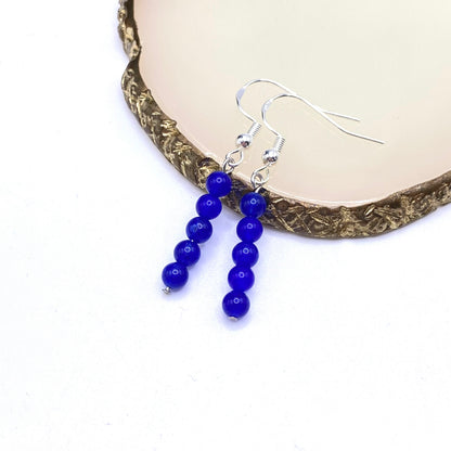 Round Sapphire Earrings