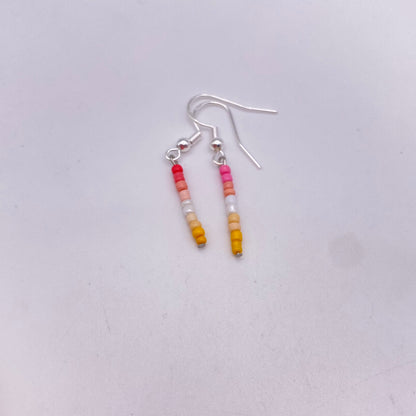 Rainbow Beaded Earrings